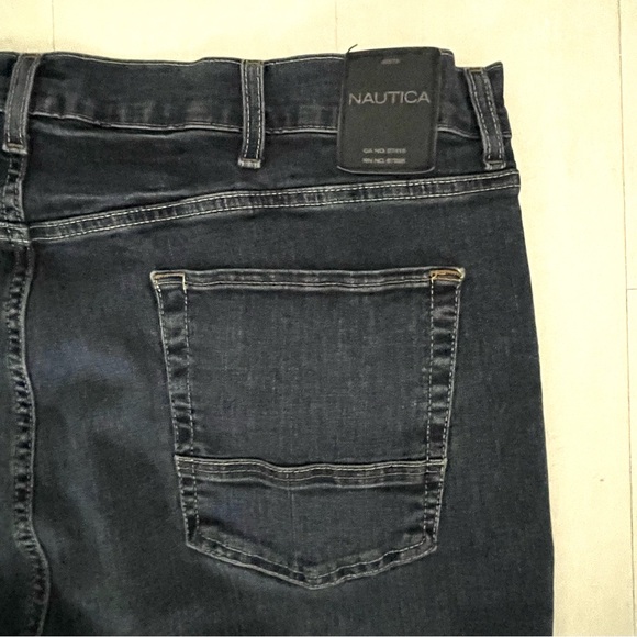 Nautica Straight Fit Stretch Blue Jeans Cotton Blend Big and Tall, Men’s 42” - Picture 7 of 14